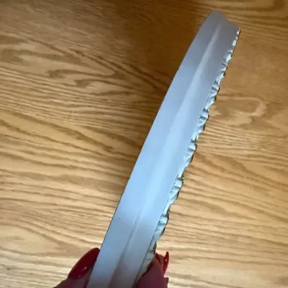 Framed Cross Stitch Ballerina Shoes In￼ Gorgeous white with Gold Oval Wood Frame - Picture 6 of 8